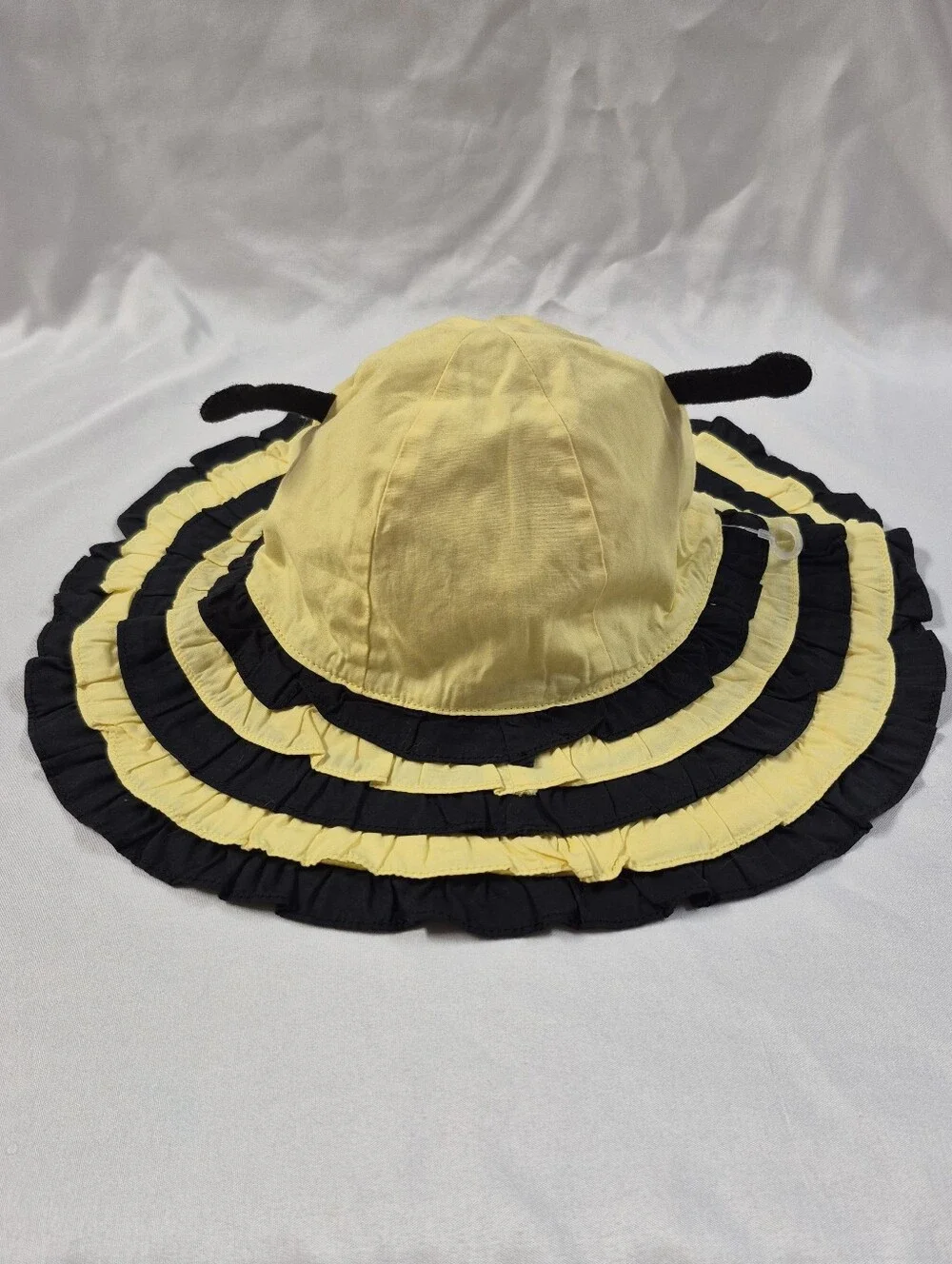 Gymboree Baby Girls Bumble Bee Ruffle Sun Hat Cotton Yellow Black Sz 2T-3T NWT